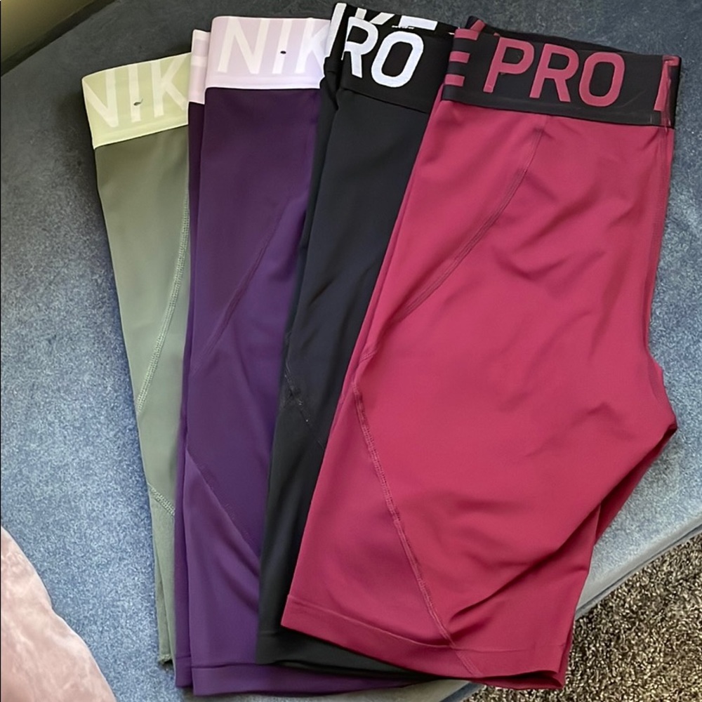 4 pack of Nike Pro dri-fit biker shorts